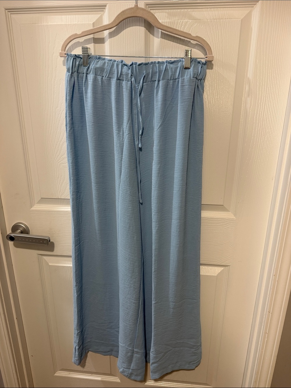 Cupshe Sky Blue Wide-Leg Drawstring Pants